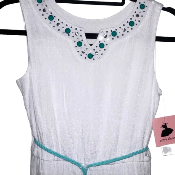 NWT Amy’s Closet White Bohemian Style Long Dress - Picture 3 of 7